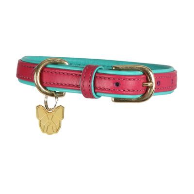 Digby & Fox Padded Leather Dog Collar - Pink