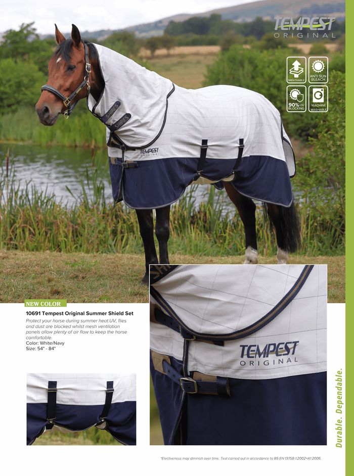 Shires Tempest Original Summer Shield set, catalog page
