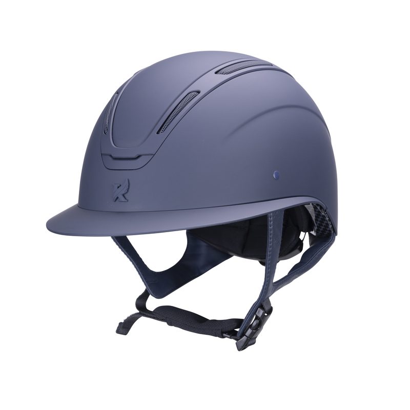 Shires Karben Amity SMRT Wide Peak Riding Helmet in navy