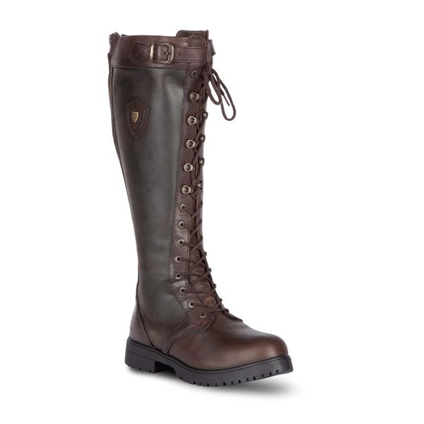 Shires Moretta Teramo lace country boot in dark brown