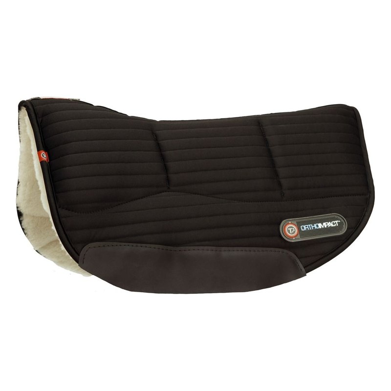 T3 WoolBack Ortho Impact Round Skirt Pad w/Shims - Black