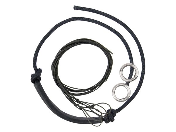 Myler Noseband Kit for Combination Bits - Black Leather