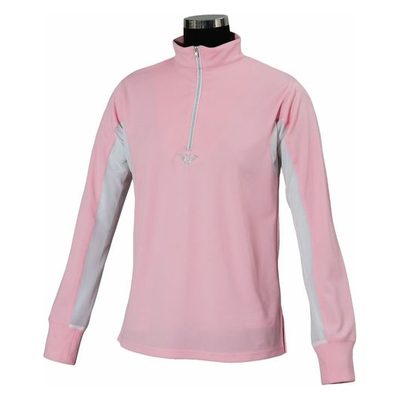 TuffRider Kids' Ventilated Technical Long Sleeve Sport Shirt - Petal Pink