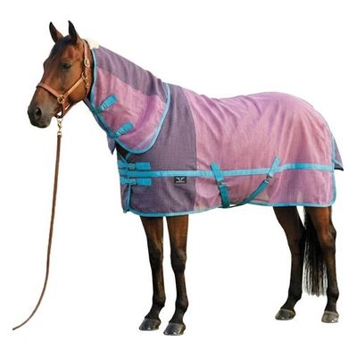 TuffRider Ripshield Fly Sheet Combo Neck - Pink/Aqua