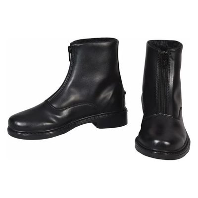 TuffRider Women's Starter Winter Fleece Lined Front Zip Paddock Boots - Black