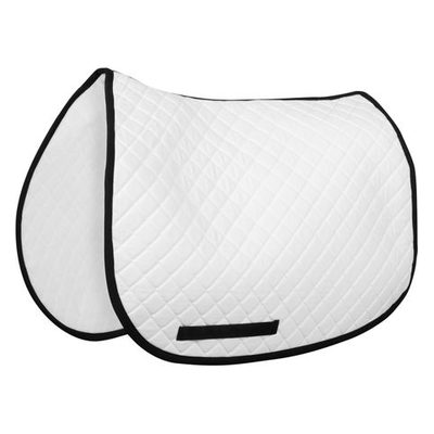 TuffRider Basic All Purpose Saddle Pad w/Trim - White/Black