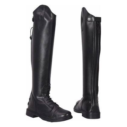 TuffRider Women's Starter Back Zip Field Boots in Synthetic Leather - Black