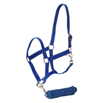 TuffRider Halter and Lead Rope Set w/Breakaway Leather - Blue