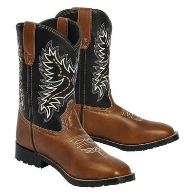 TuffRider Kids' Olympic Square Toe Western Boots - Tan