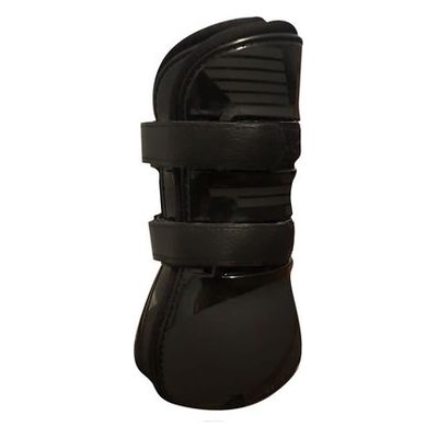 TuffRider Premium Engraved Boots w/ Leather Straps - Black