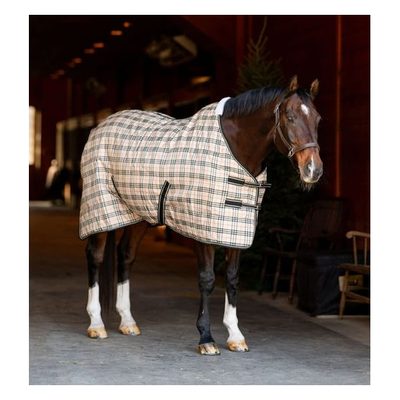 TuffRider Comfy Standard Neck Medium 200 Stable Blanket 1200D - Beige Plaid