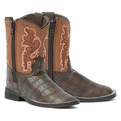 TuffRider Kids' Toddler Grand Teton Square Toe Western Boots - Brown