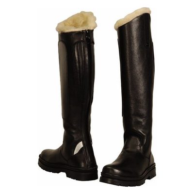 TuffRider Women's Tundra Fleece Lined Tall Boots in Synthetic Leather - Black