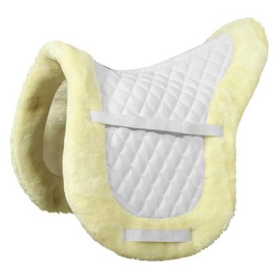 TuffRider Sherpa Fleece Fully Lined Shaped Saddle Pad - White