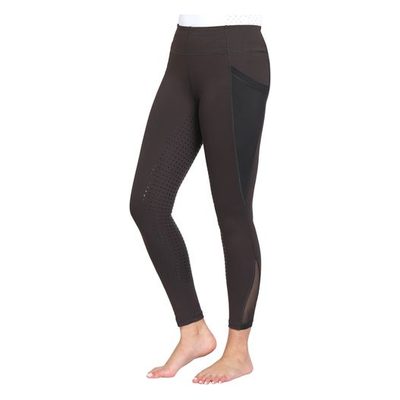 TuffRider Women's Minerva EquiCool Full Seat Tights - Charcoal