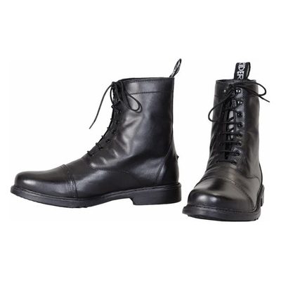 TuffRider Men's Baroque Lace Up Laced Paddock Boots - Black