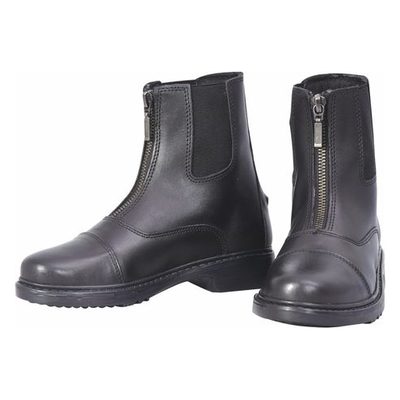 TuffRider Kids' Perfect Front Zip Paddock Boots - Black