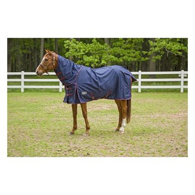 TuffRider 1200 D Comfy Detachable Neck Turnout Sheet - Navy