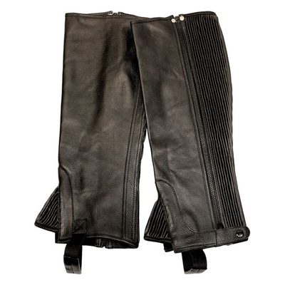 TuffRider Plus Rider Full Grain Half Chaps - Black