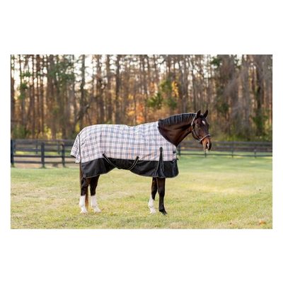 TuffRider Comfy 1200 D Turnout Medium 200 Standard Neck - Beige Plaid