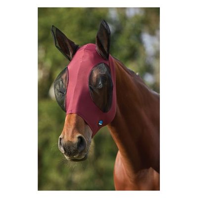 Weatherbeeta Comfitec Stretch Fly Mask w/Ears - Burgundy/Black