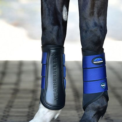 Weatherbeeta Tough-Tec Prime Brushing Boots - Black/Cobalt