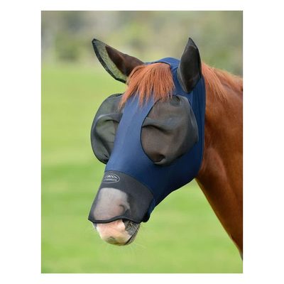 Weatherbeeta Comfitec Luxe Bug Eye Saver w/Ears and Nose - Navy/Black