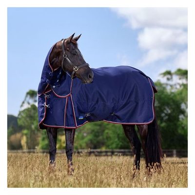 Weatherbeeta Comfitec Essential Turnout Detach-A-Neck 50G - Navy/Burgundy