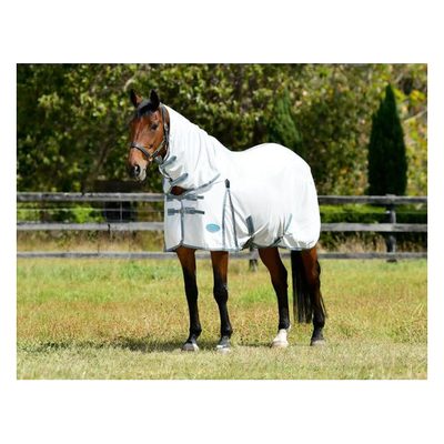 Weatherbeeta Comfitec Essential Mesh II Combo Neck Fly Sheet - White/Grey/Bright Blue