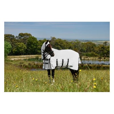 Weatherbeeta Comfitec Sweet Itch Shield Fly Sheet Combo - White/Charcoal
