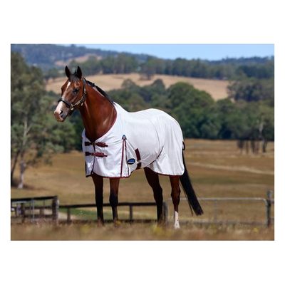 Weatherbeeta Comfitec Essential Fly Sheet - White/Burgundy