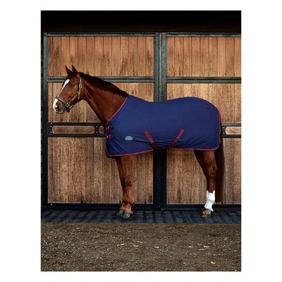Weatherbeeta Cotton Sheet Standard Neck - Navy/Burgundy