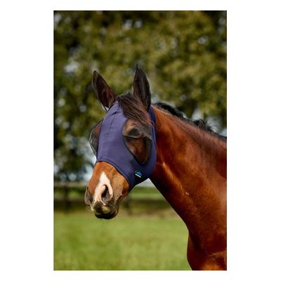 Weatherbeeta Comfitec Deluxe Stretch Fly Mask w/Ears - Navy/Black