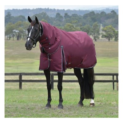 Weatherbeeta Comfitec Essential Turnout Detach-A-Neck 360G - Burgundy/Navy