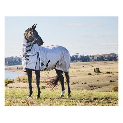 Weatherbeeta Comfitec Hexi Shield Fly Sheet Combo - Silver/Navy/White