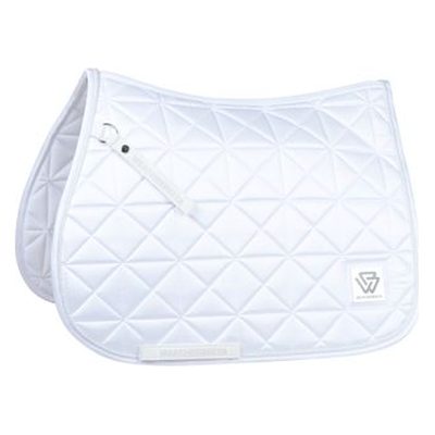 Weatherbeeta Satin Luxe Air-Tec Euro Jump Shaped Saddle Pad - White