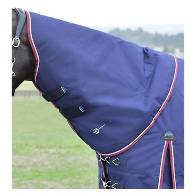 Weatherbeeta Comfitec Essential Turnout Neck Cover 0g - Navy/Burgundy