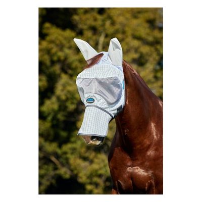 Weatherbeeta Hybrid Fly Mask - White/Charcoal