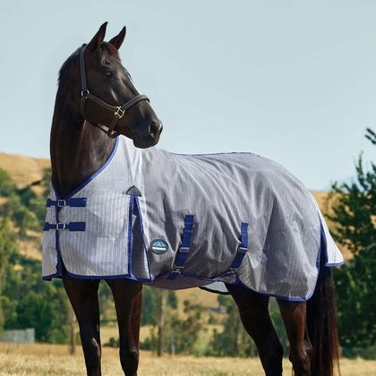 Weatherbeeta Comfitec Ripshield Fly Sheet - White/Cobalt
