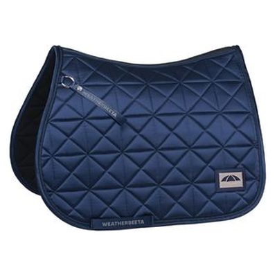 Weatherbeeta Satin Pro Air-Tec Euro Jump Shaped Saddle Pad - Navy