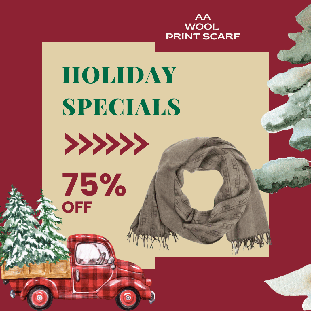 AA Wool Print Scarf