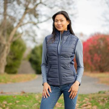 Equinavia Women's Heidi Insulated Riding Vest - Navy/Winter Sky