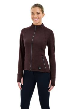 RJ Classics Women's Kira Full Zip Jacket - Plum Perfect Heather