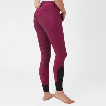 Horze Women's Full Seat Breeches w/Elastic Leg - Potion Purple