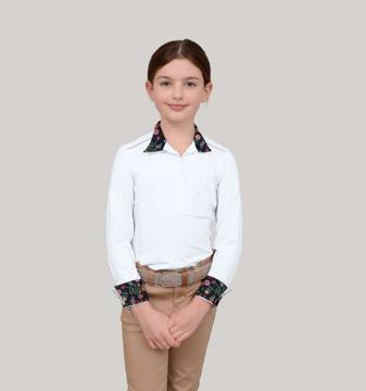 Chestnut Bay Kids' SkyCool Liberty Long Sleeve Show Shirt - White 160