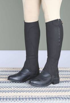 Shires Moretta Kids' Suede Half Chaps - Black