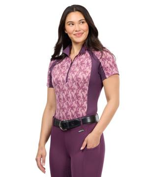 Kerrits Women's Equibreeze Print Ice Fil Short Sleeve Shirt - Blush Lucky Cascade