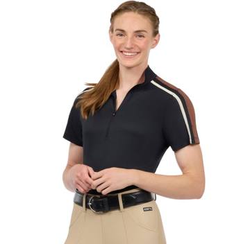 Kerrits Women's Agility Solid Coolcore Short Sleeve Shirt - Black