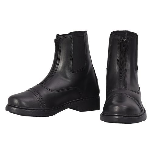 TuffRider Kids' Starter Front Zip Paddock Boots - Black
