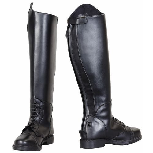 TuffRider Kids' Starter Back Zip Field Boots in Synthetic Leather - Black